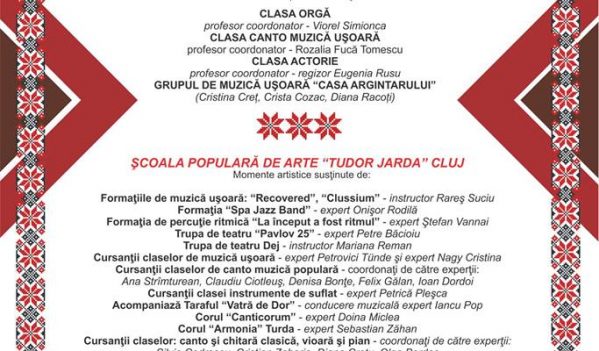 Festivalul ,,Pentru că e primăvară!” (ediţia a X-a), la Școala de Arte Cluj Festivalul ,,Pentru că e primăvară!” (ediţia a X-a), la Școala de Arte Cluj
