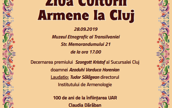 Ziua Culturii Armene, în Cluj-Napoca Ziua Culturii Armene, în Cluj-Napoca